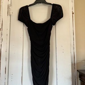 mesh black dress